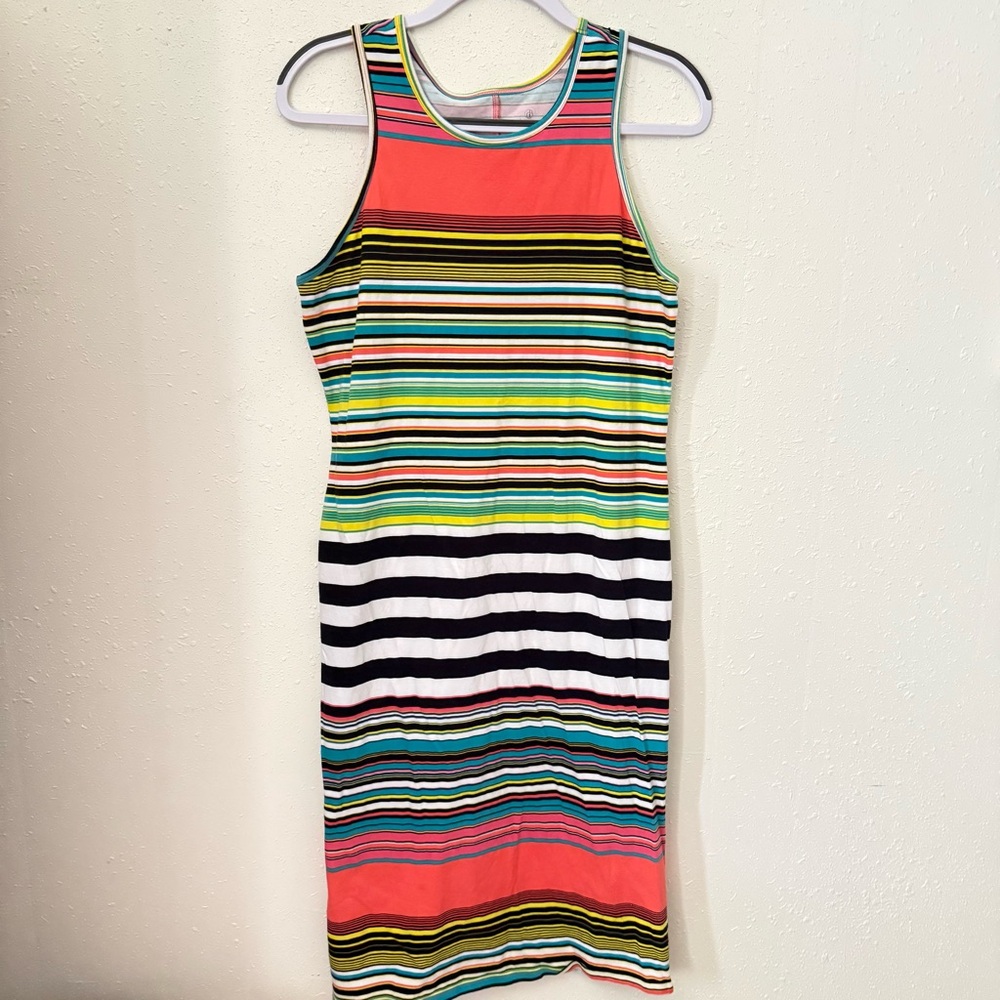 Striped Multicolor Tank Midi Dress